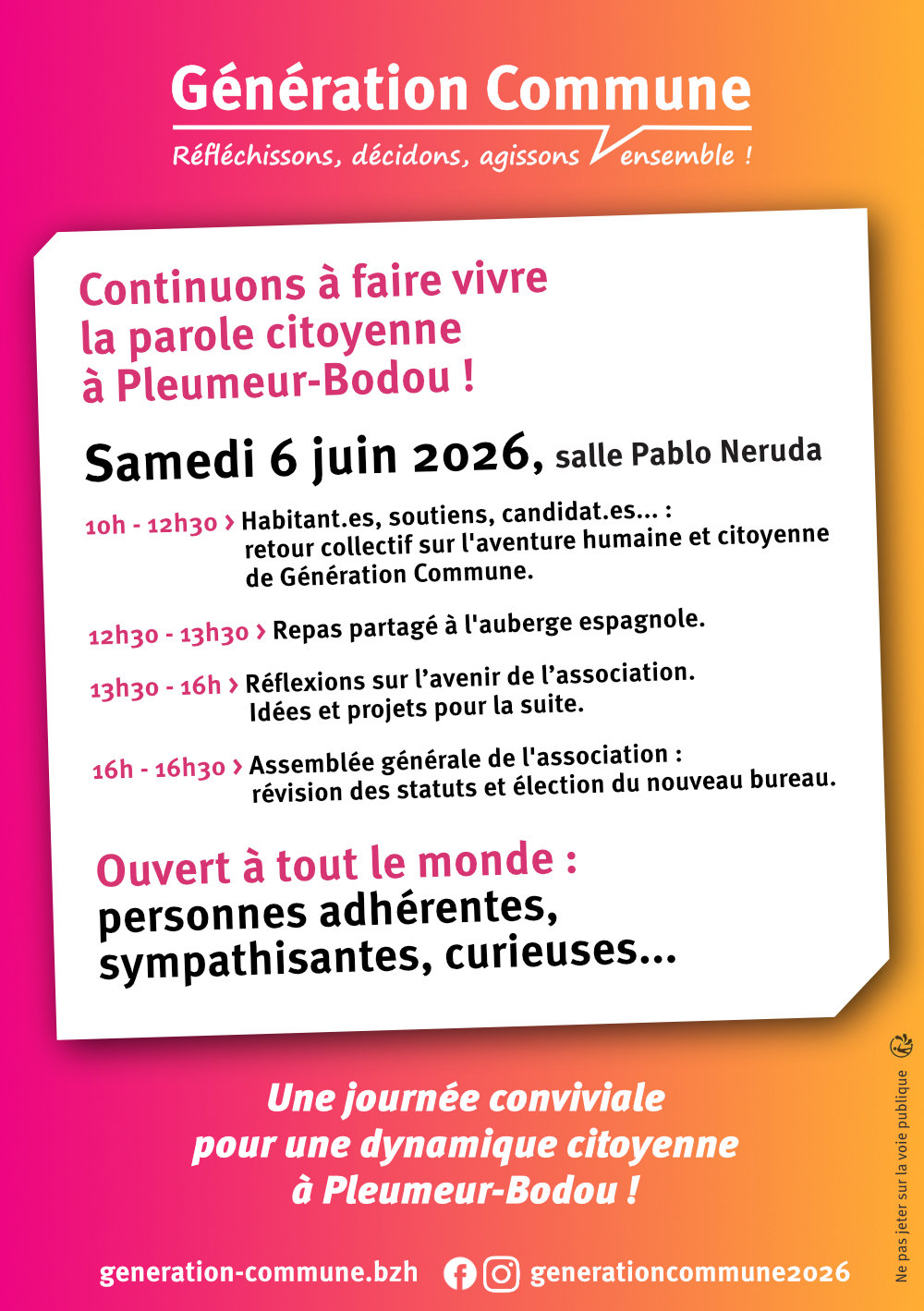 Journée ressentis et imaginer l'avenir de l'association